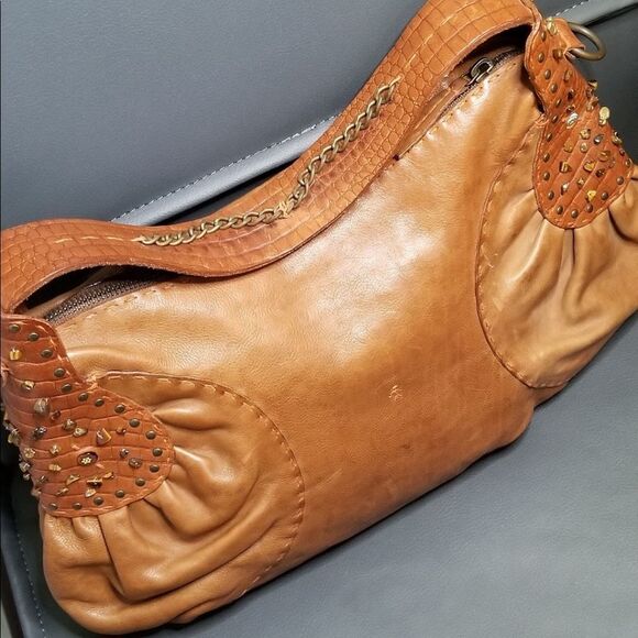 Rare Henry Beguelin Cognac Beaded Handbag - Picture 15 of 15